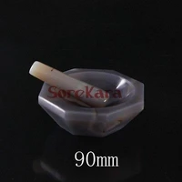 90mm agate mortar and pestle mixing grinding bowl set lab kit tools agate stone mortar