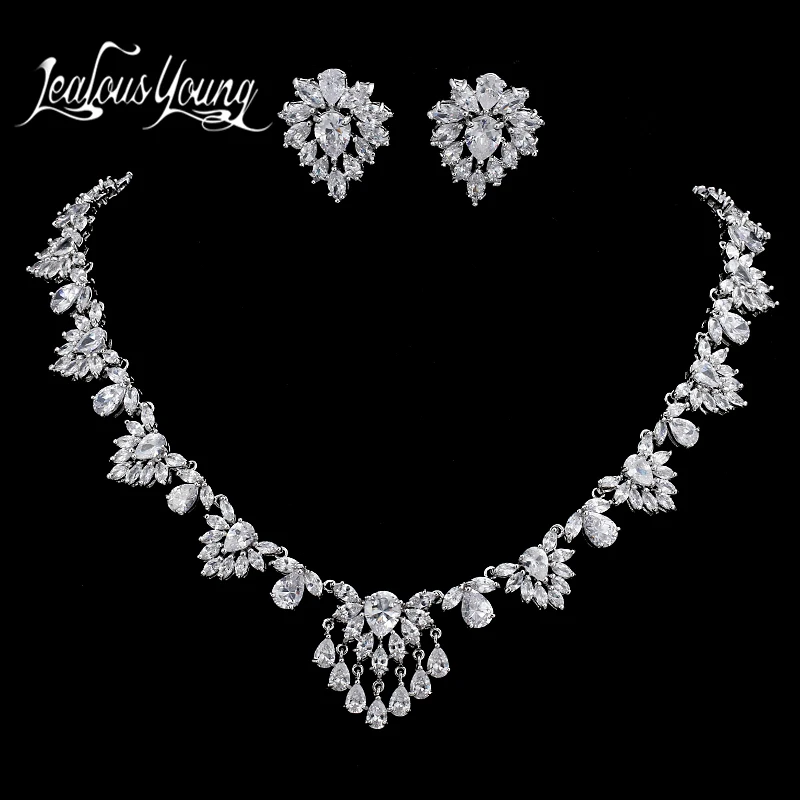 2017 роскошный винтажный цветок циркон африканские бусы Ювелирный Набор для