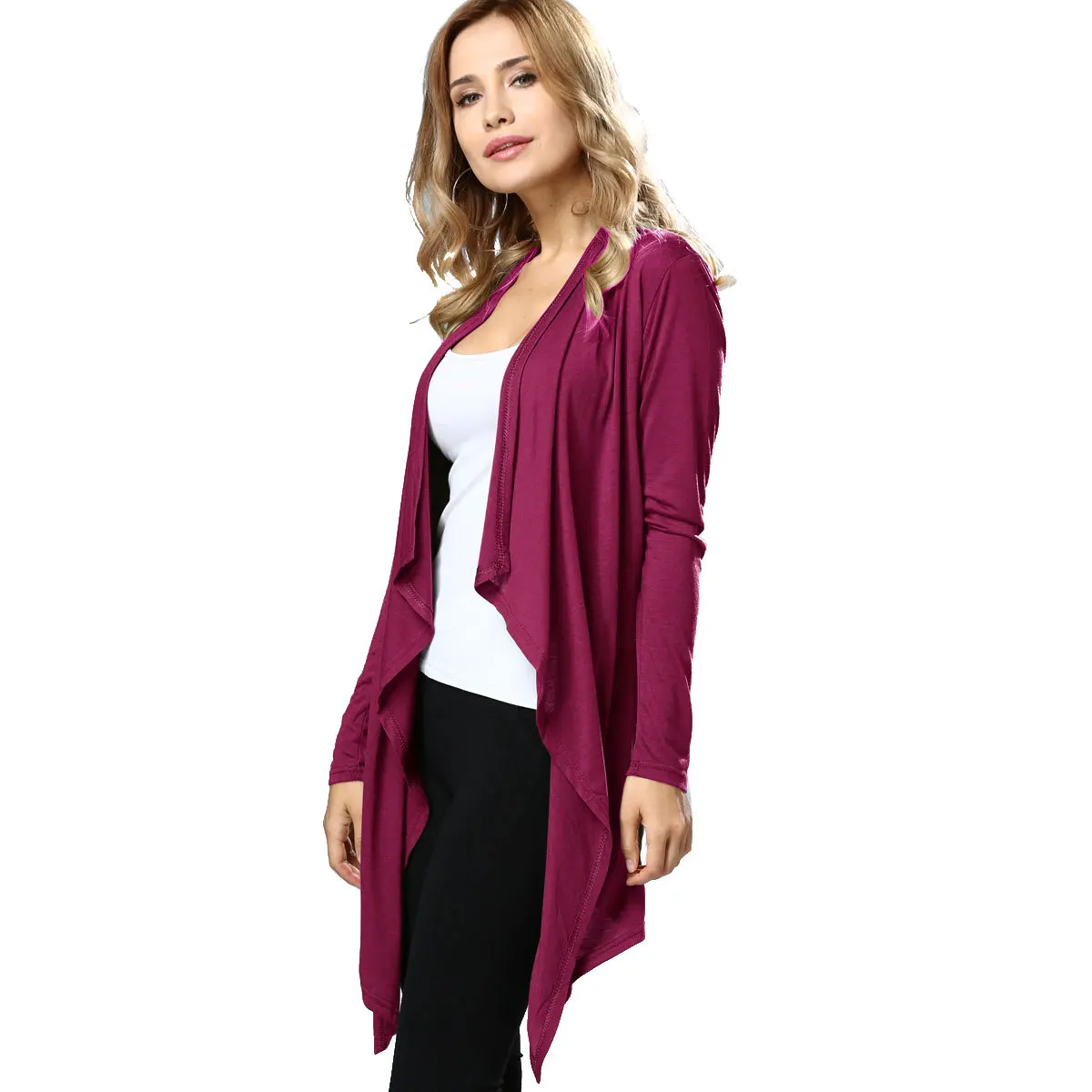 

Vogue Nice New Irregular Long Cardigans Women Fashion Long Sleeve Autumn Coat Outwear Poncho Casual Tops Cardigan Feminino Gift