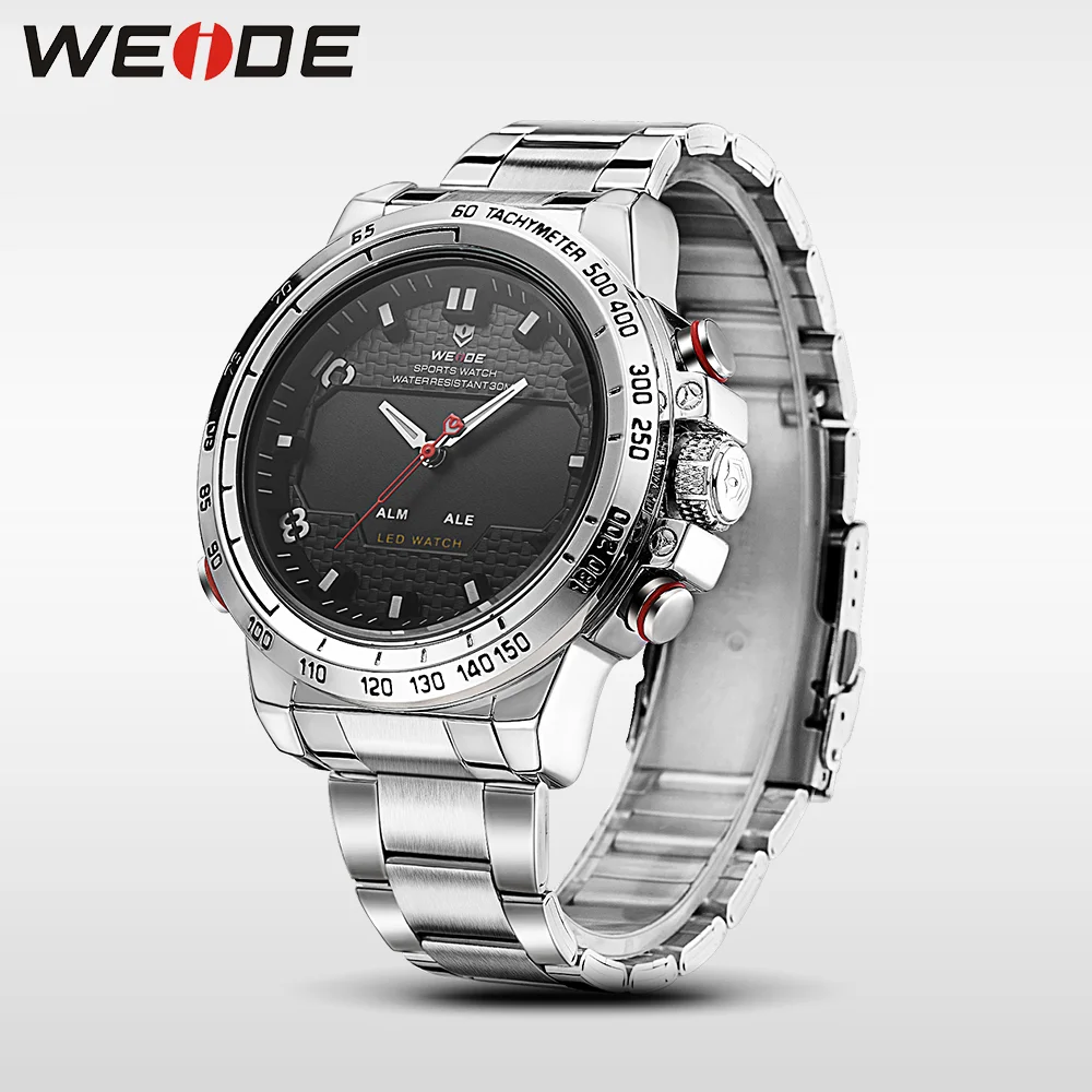 WEIDE серия из нержавеющей стали Топ люксовый бренд спортивные с двумя