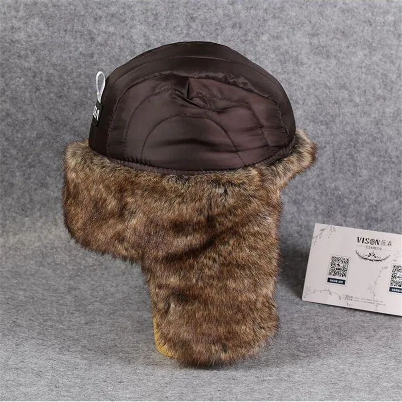 Новая зимняя шапка бомбардировщик ушных лоскутов мужская ушанка толстые теплые