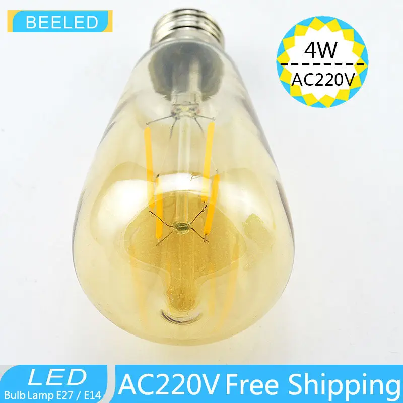 Светодиодная лампа бесплатная доставка 2200k светодиодная Эдисона для помещений