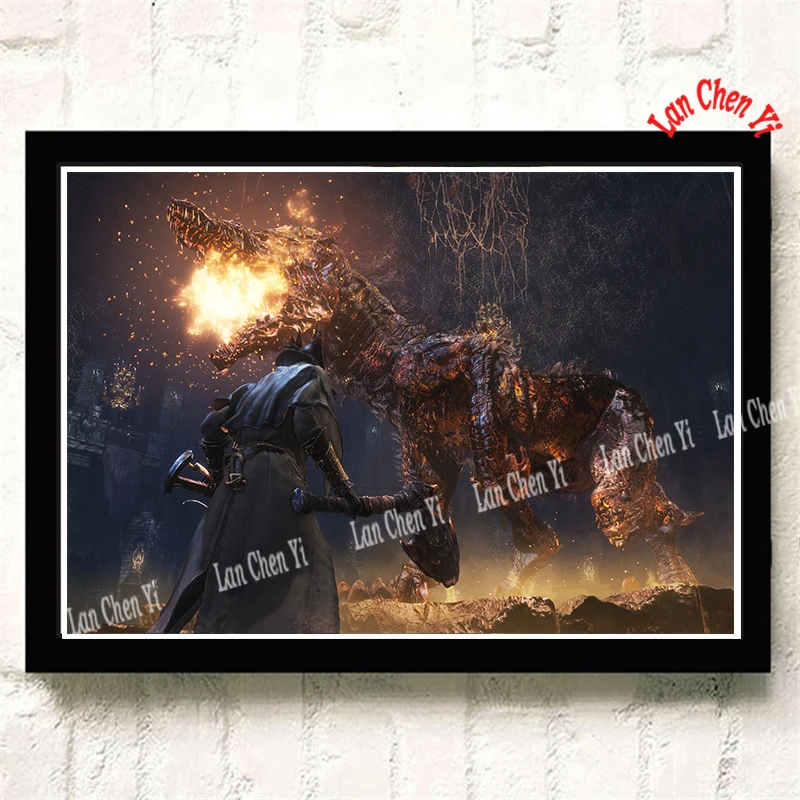 Бумага с покрытием Bloodborne, плакат, офисный подарок, столовая, домашний декор, настенная наклейка, дизайн