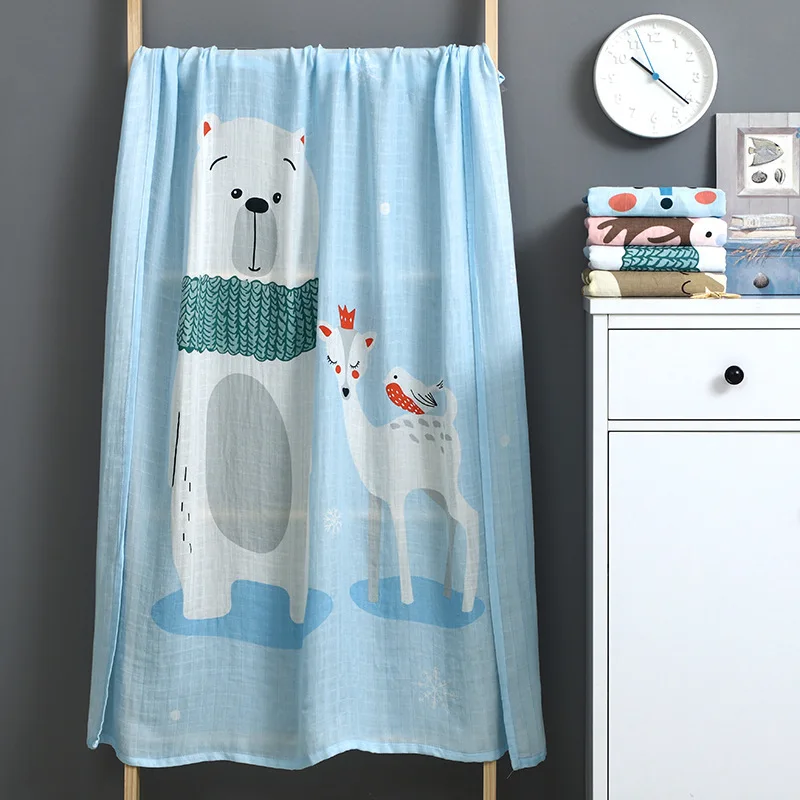 Одеяло для новорожденных младенцев двухуровневое из бамбукового волокна