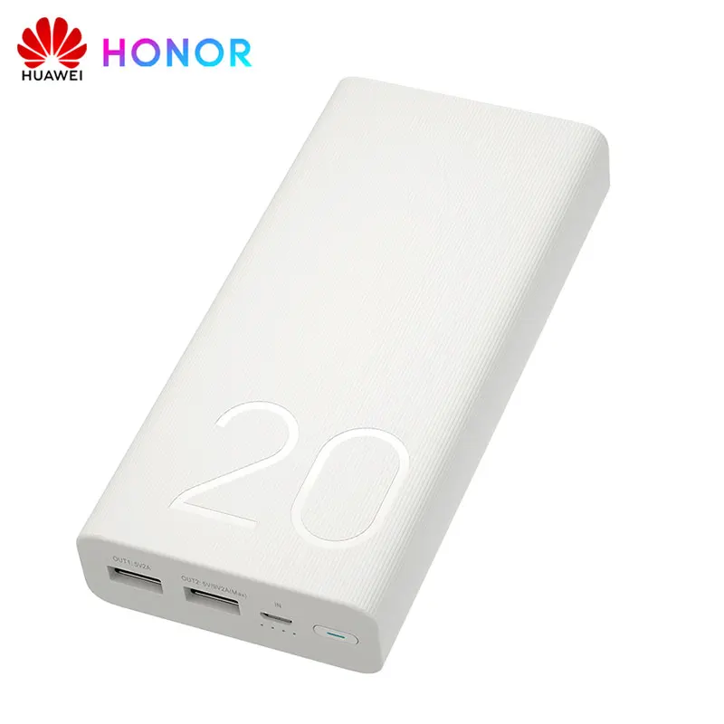 Huawei Honor power Bank 2, 20000 мА/ч, Макс., 18 Вт, двусторонняя быстрая зарядка, портативный внешний аккумулятор для Honor 10, Note 10, V20, Play Magic 2, Nova 3, 4