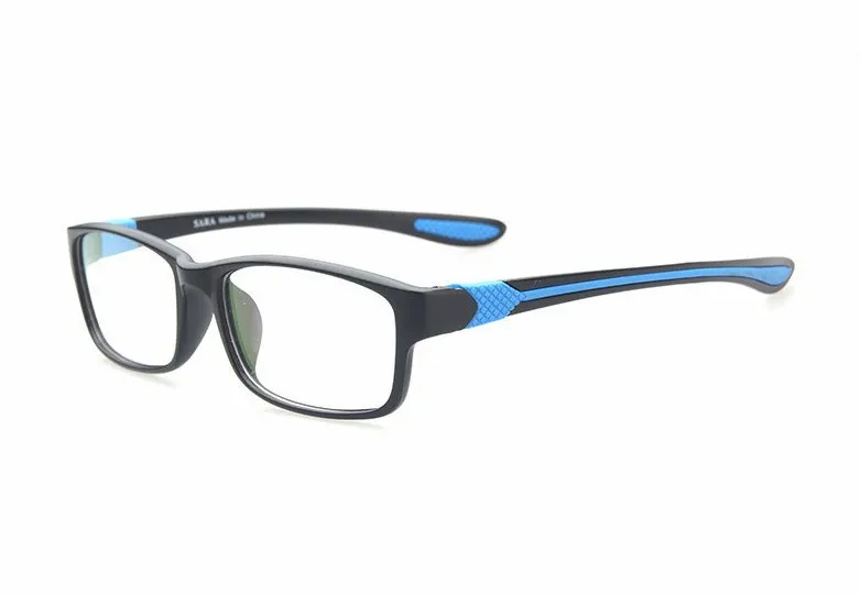Black blue Brightzone легкий вес Полный спортивный комфорт изогнутый дизайн Анти-усталость синий свет блокирующий крепкий прочный очки окуляры очки - Цвет оправы: Black blue