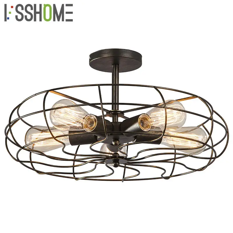 [VSSHOME] потолочные светильники вентилятор стиль американский Винтаж Ретро