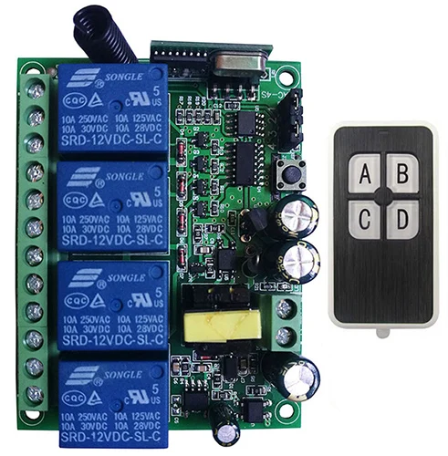 AC110V 220V 230V 4CH 4 CH 10A Беспроводной дистанционного Управление переключатели реле