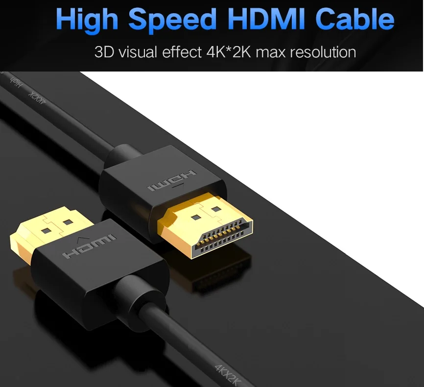 Кабель HDMI 4K позолоченный разъем Мужской кабель HDMI адаптер Поддержка Ethernet 3D Аудио возврат для HDTV монитора проектора Xbox