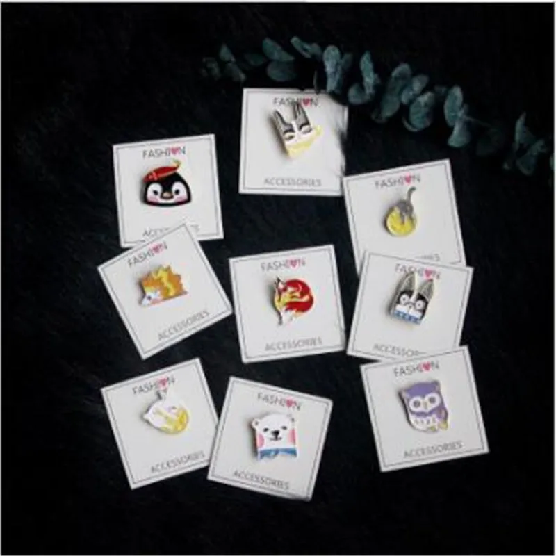 WKOUD женские животные кролик Кошка Сова булавки Милая брошка мультфильм ретро