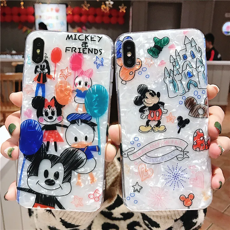 Для iphone X Милая ракушка Минни чехлы для телефонов 7 plus 6 6s 8 Plus мультфильм Винни