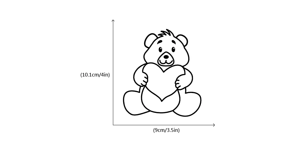 Симпатичный медведь 12 с любовным сердцем переключатель света наклейка