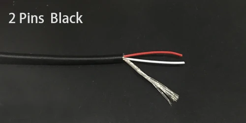 28AWG черный серый UL2547 ПВХ 2 3 4 ядра шпильки 2P 3P 4P ПВХ Луженая Медь экранированный сигнальный провод для наушников кабель Шнур - Цвет: 2 Cores Black