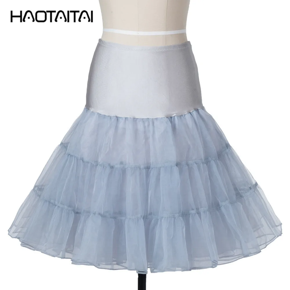 Лидер продаж короткие Серебряный Свадебная Нижняя юбка кринолин Винтаж