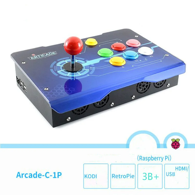 Billig Cdragon Arcade Joystick Acryl Diy Kampf Stick Retro Spiel Konsole Alle In Einem 64G Raspberry Pi 3B 14000 Spiele