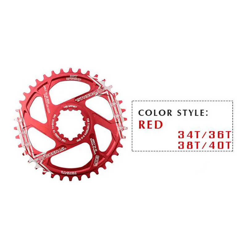 Chainring-40T-Red MTB велосипед GXP шатун 7075-T6 кривошипная цепь 34T 36T 38T 40T 170 мм для Sram GXP XX1 X9 XO X01 - Цвет: Chainring-40T-Red