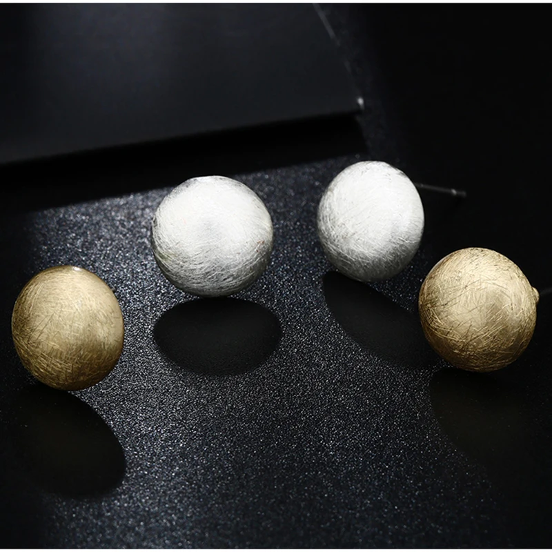 Женские винтажные серьги-гвоздики простые трендовые серьги круглой формы в