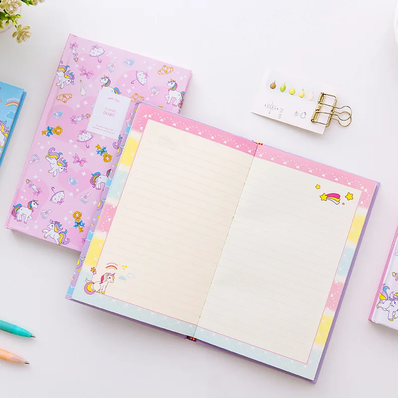 Kawaii Dream Unicorn Rainbow блокнот ежедневник в твердой обложке книга школьные канцелярские принадлежности