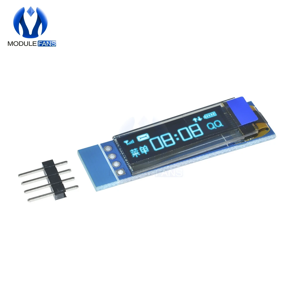 0,91 дюймов 128x32 IEC IIC Серийный синий OLED ЖК-дисплей модуль 0,9" 12832 SSD1306 ЖК-экран для Arduino подсветка