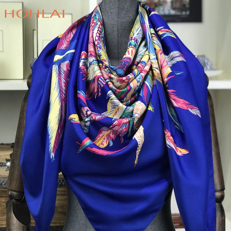 100% саржевый шелковый шарф для женщин роскошный бренд квадратные индийские