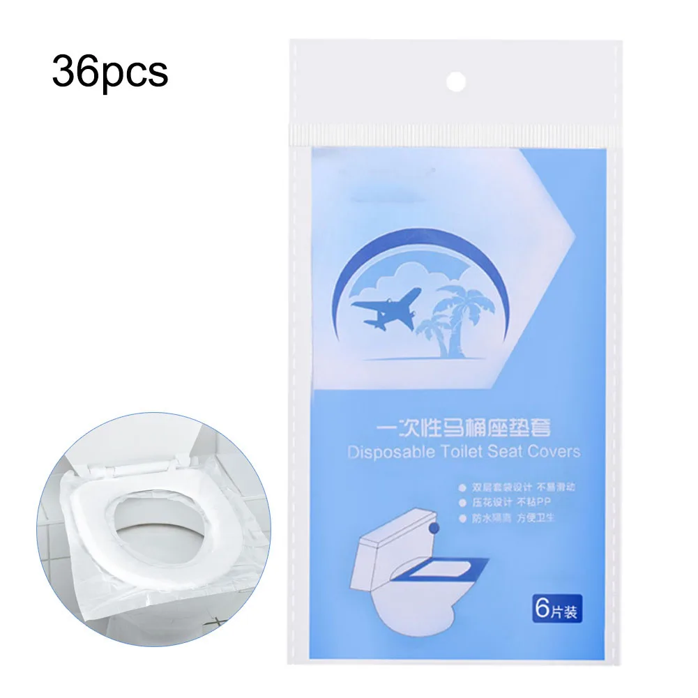 36 шт/ПЭ каверы для ободка унитаза крышка коврик Портативный 100% Водонепроницаемый