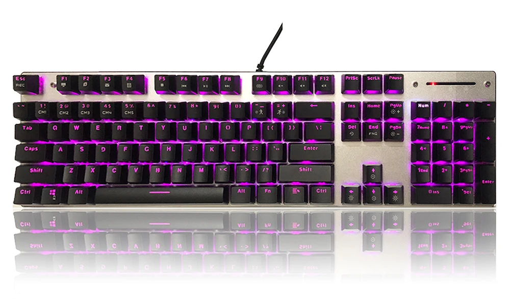 Metoo натуральная механическая клавиатура RGB микс подсветка синий переключатель