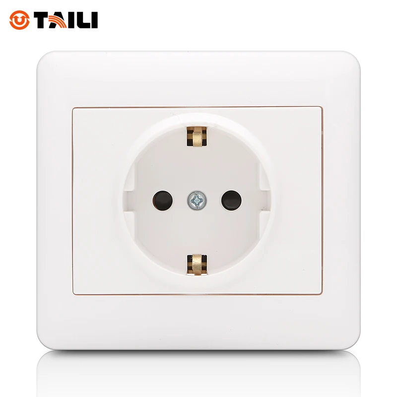 TAILI настенная розетка стандарта ЕС немецкая Schuko TL3321 OS|eu socket plug|plug euplug t |