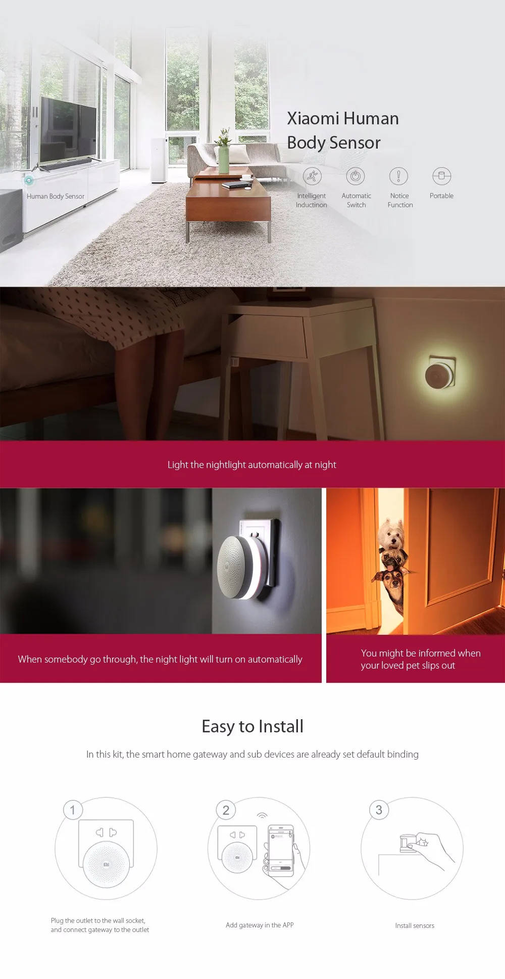 Оригинальная Xiaomi Mi серия умного дома | Интернет вещей IoT | WiFi/Zigbee/Bluetooth | розетка/полоса/датчик/освещение/усилитель