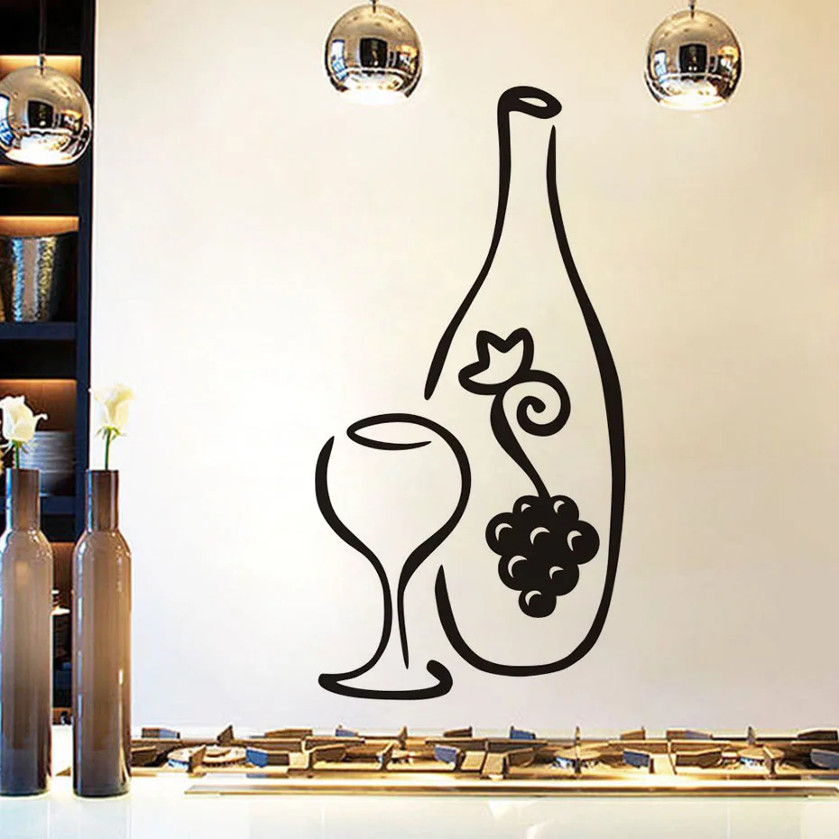 Настенные Стикеры для кухни бутылки вина муракс виниловые наклейки на стену