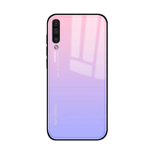 Pink Красочные для samsung Galaxy A50 Чехол Мягкий ТПУ закаленное Стекло задняя крышка на Galaxy A50 A30 A10 M30 M20 M10 50 м 30 20 10 Shell - Цвет: Pink