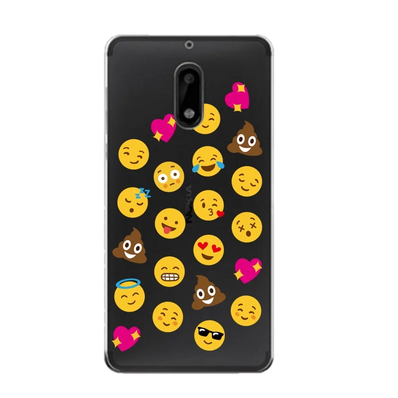 Soft Silicone TPU phone Case For Nokia3 5 6 8 N540 N640 N535 N830 smile Emoticon cute Cartoon Free Shipping | Мобильные телефоны и