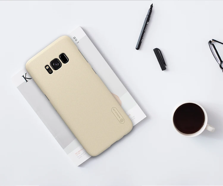 Для samsung Galaxy S8 Plus Nillkin супер матовый защитный жесткий чехол на заднюю панель для Galaxy S8 Plus 6," чехол для телефона+ Защитная пленка для экрана