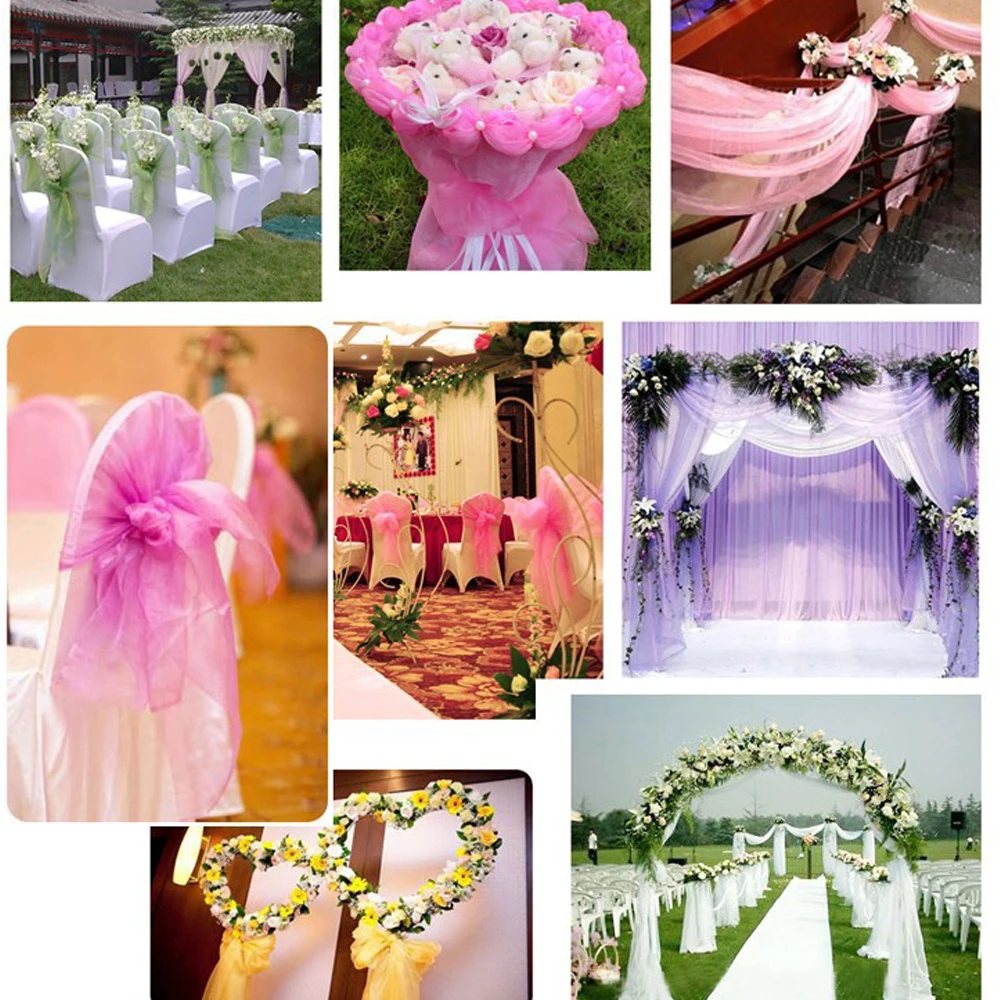 110 м * 35 см прозрачная органза в рулоне многофункциональная настольная дорожка с