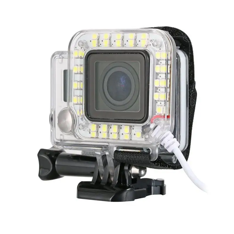 Eastvita LED заполняющий светильник крепление для Go Pro Hero 4 3 + Корпус Объектива Hero3 Hero4