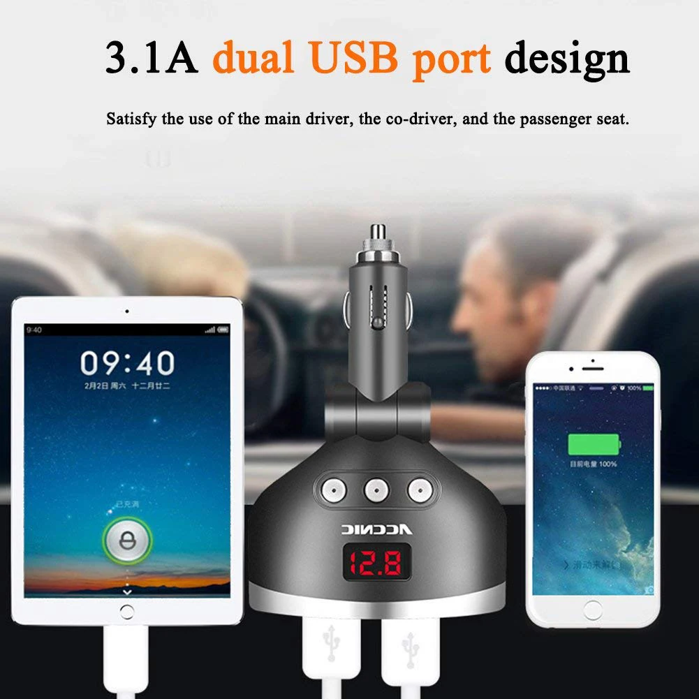 Автомобильное зарядное устройство 3 автомобильный прикуриватель адаптер