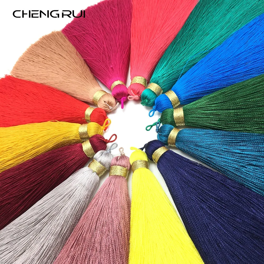 CHENGRUI L164, 11,5 см, кисточка, шелк бахрома, ремесло кисти, бахрома, кисточки для ювелирных изделий diy, бахрома, 2 шт./пакет