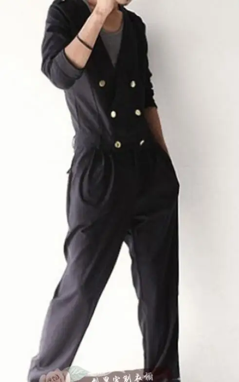 Мужской слитный комбинезон с длинным рукавом свободного покроя|pants casual|fashion pantspants