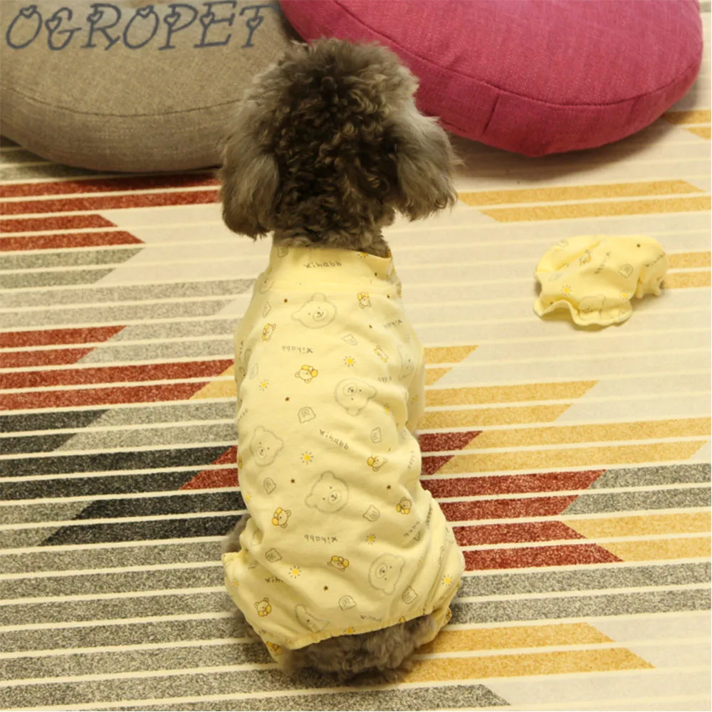 Собака пижамы Медведь мультфильм Мода Одежда для собак Тедди Чихуахуа маленькая