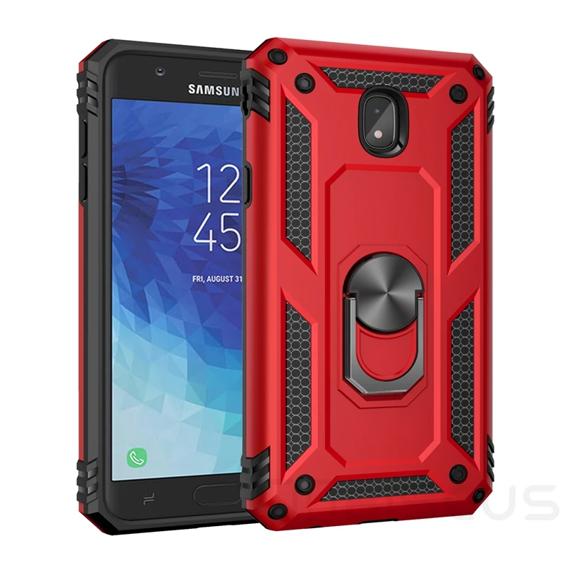 Red Luxury Armor Soft Shockproof Case For Samsung Galaxy J5 J7 Pro J530F/DS J730F/DS J530FM J730FM Silicone Bumper Hard Cover - Цвет: Red