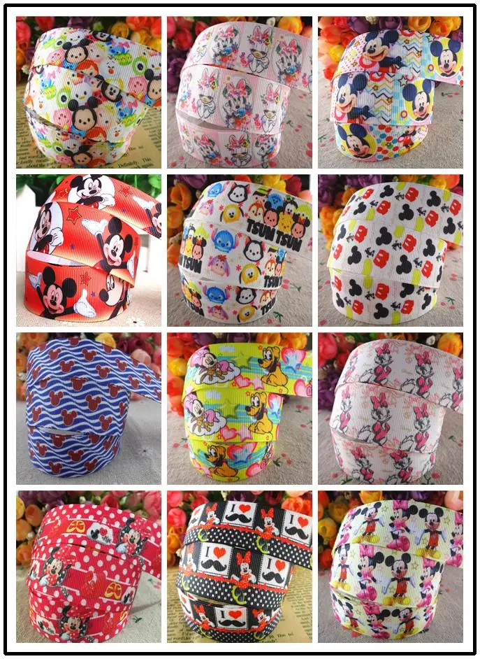 17022706 1'' 25mm 10 yards cartoon printed grosgrain ribbons ribbon diy handmade accessories | Дом и сад