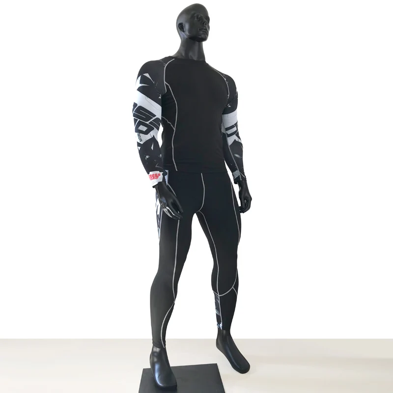 Мужской спортивный костюм компрессионные колготки рубашка с длинным рукавом