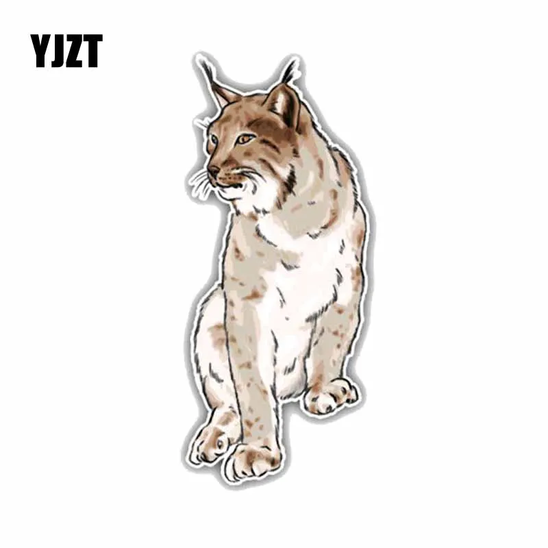 

YJZT 6.6*15CM Wild Caracal Car Decoration Bumper Window Sticker C1-4274