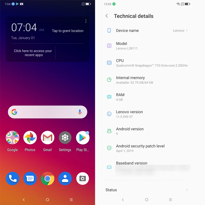 Lenovo Z6 Lite 4 Гб 64 глобальная ПЗУ Snapdragon 710 восьмиядерный смартфон 6 3 дюймовый экран