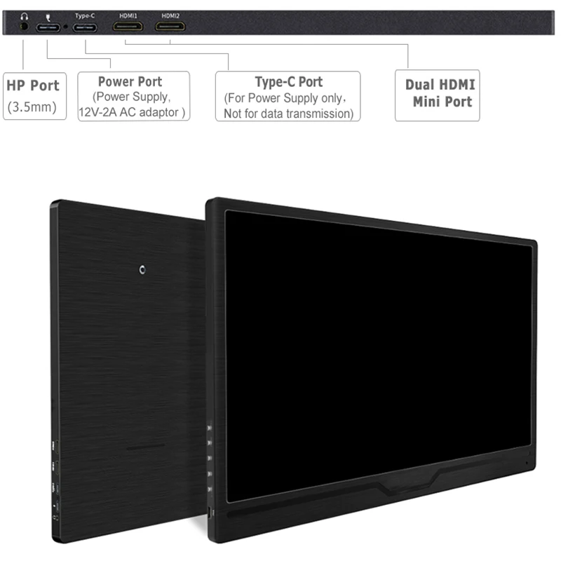 18 4 дюймовый 4K Портативный ЖК монитор 11 мм ультра тонкий дисплей для Mac/PC/smart phone/PS4