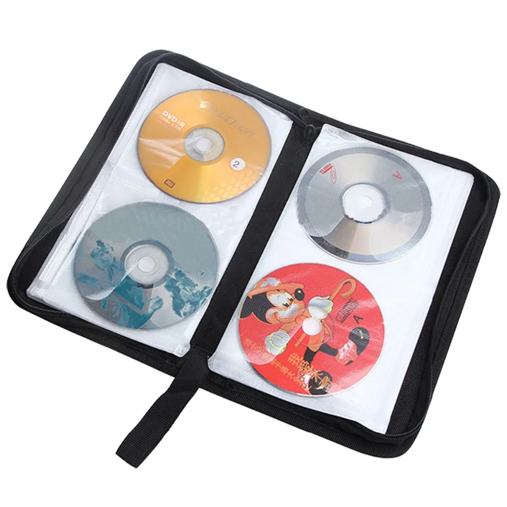 80 дисков CD DVD чехол для переноски кошелек для хранения CD Органайзер держатель сумка жесткий ящик-синий/красный/черный/зеленый