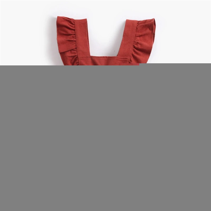 Детский комбинезон на лямках с оборками|Ромперы| |