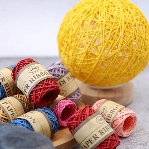 10 м/рулон цветной бумажный шпагат для свадебной вечеринки декоративная лента