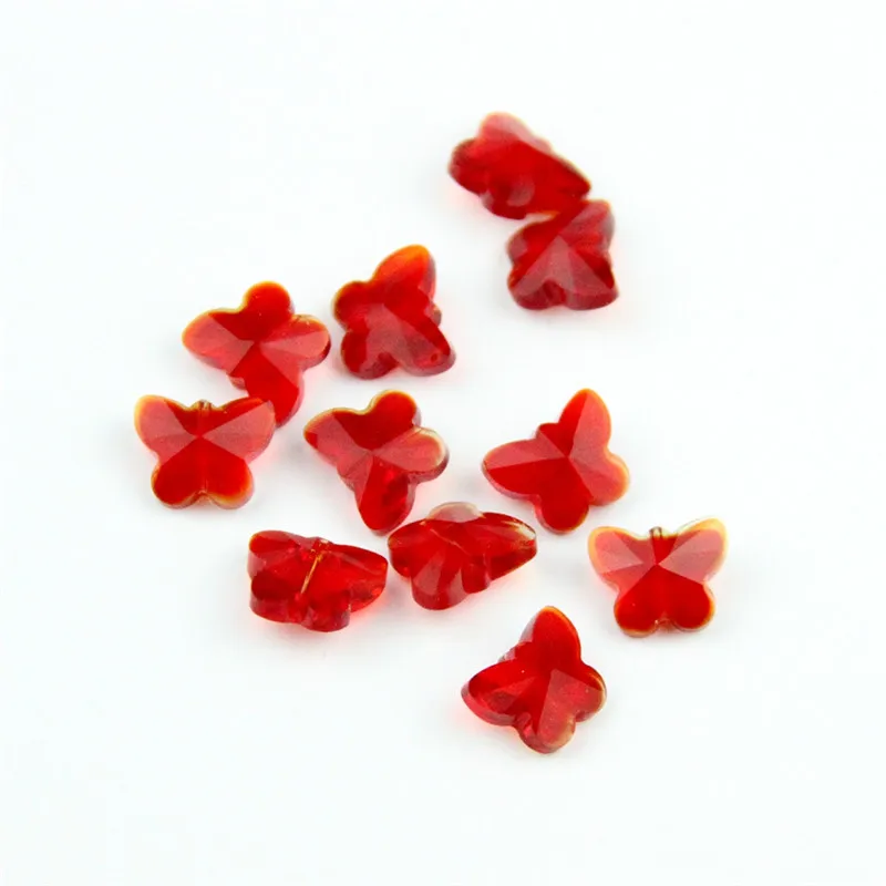 Очаровательные хрустальные бусины бабочки 14 мм среднее отверстие зеркальная