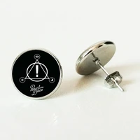 mysteries of music band panic at the disco series art picture glass cabochon fashion charm handmade stud earring