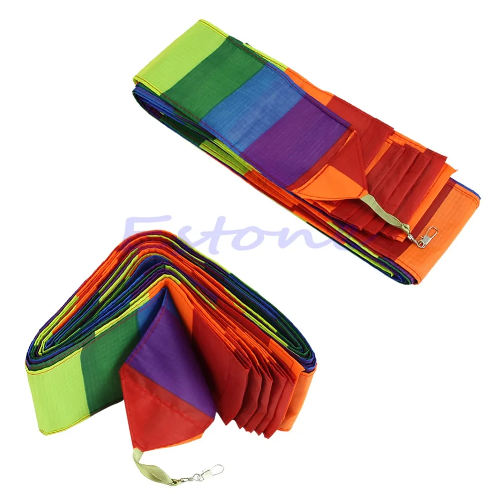 Нейлоновый супер Радужный воздушный змей 10 м|rainbow kite|kite tailfun sport |